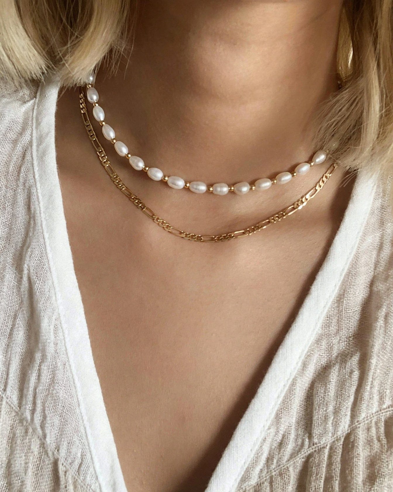 LE sensor necklace Figaro Chain Necklace