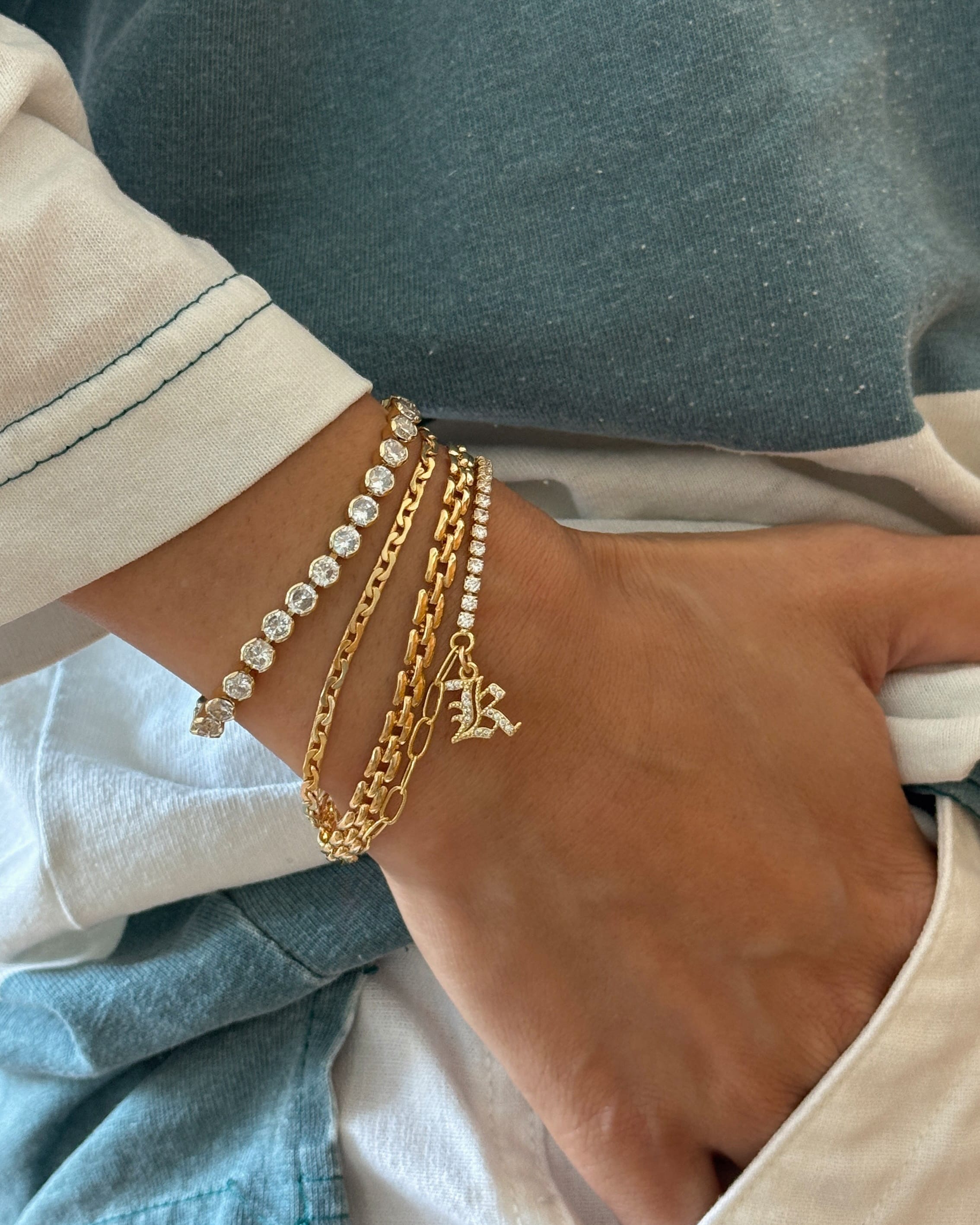 LE sensor Bracelet Fiona Panther Chain Bracelet