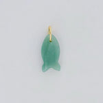 Green aventurine fish charm 
