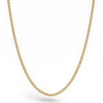 LE sensor necklace Franco Fine Flat Curb Chain Necklace