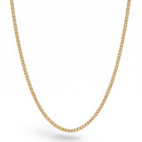 LE sensor necklace Franco Fine Flat Curb Chain Necklace