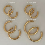 LE sensor earrings 1. 42 x 6mm Gold Filled Hoop Earrings