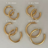 LE sensor earrings 1. 42 x 6mm Gold Filled Hoop Earrings