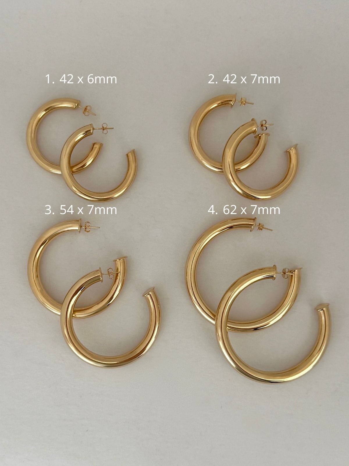 LE sensor earrings 1. 42 x 6mm Gold Filled Hoop Earrings