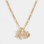 LE sensor necklace Old English Initial Necklace