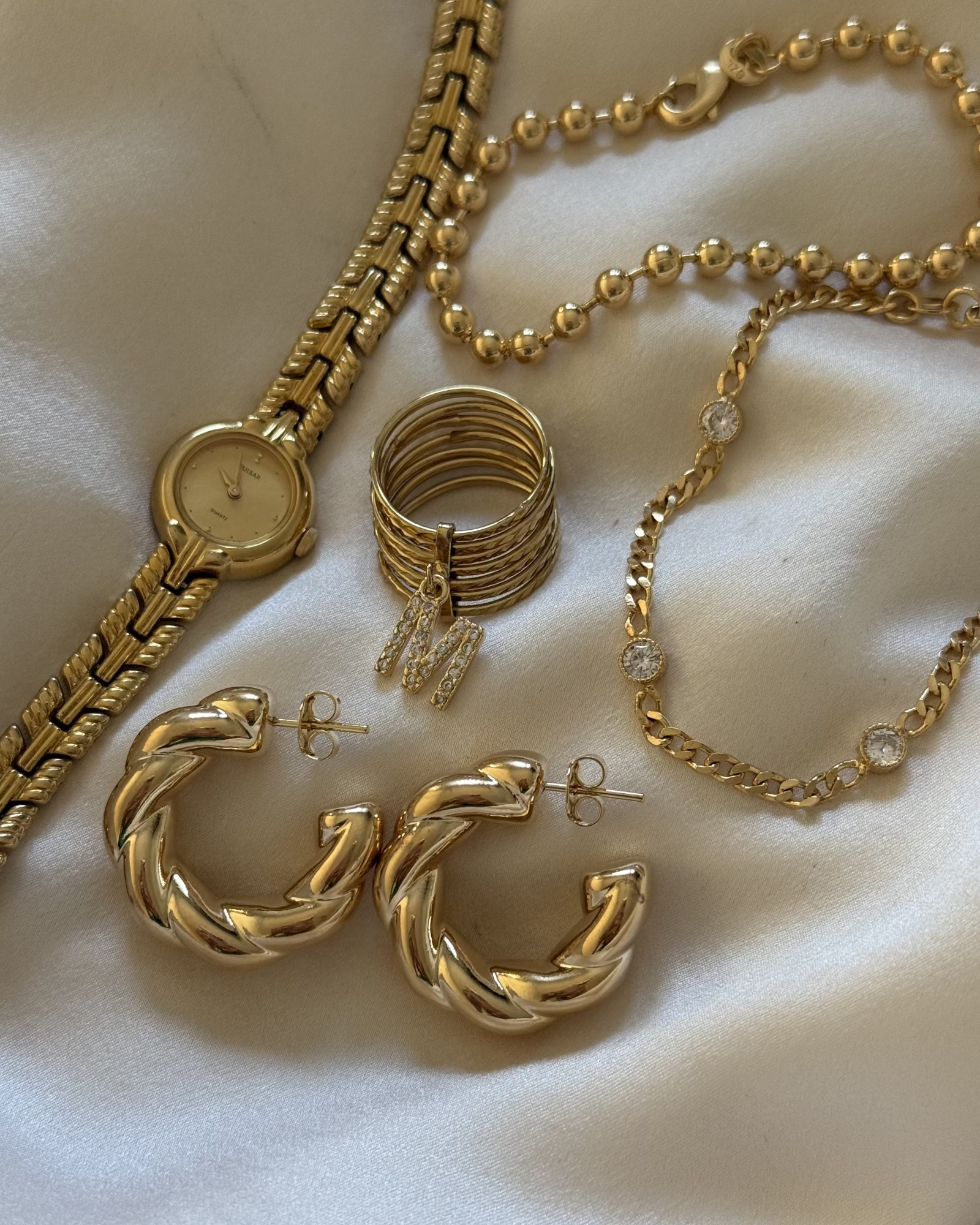 LE sensor earrings Elora Chunky Twisted Hoop Earrings