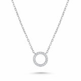 LE sensor necklace Kace Pavé Open Circle  Necklace