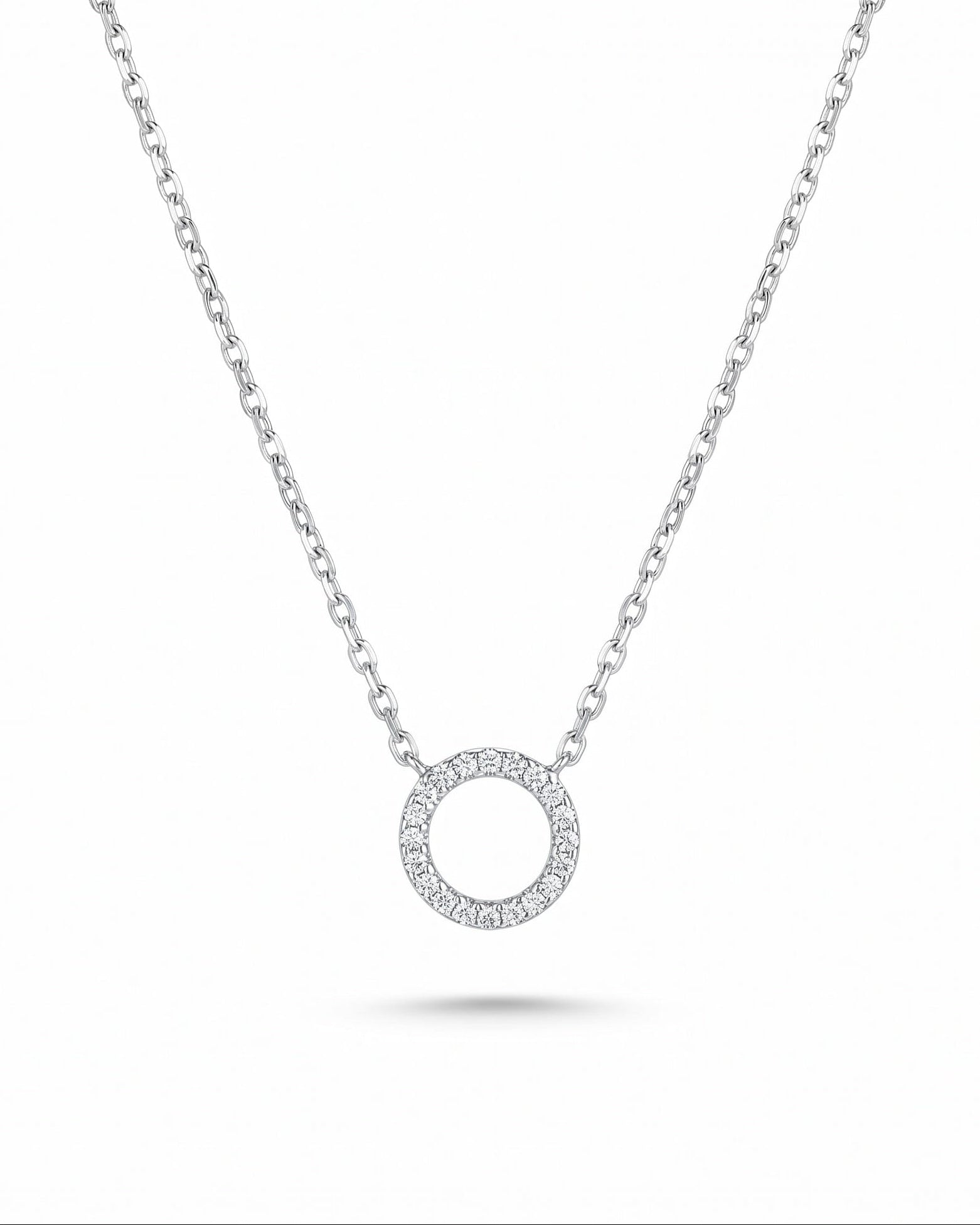 LE sensor necklace Kace Pavé Open Circle  Necklace