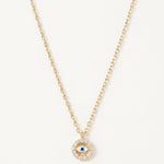 LE sensor necklace Amara Dainty CZ Evil Eye Pendant Necklace