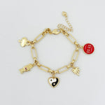 LE sensor Bracelet Yin and Yang Charm Bracelet