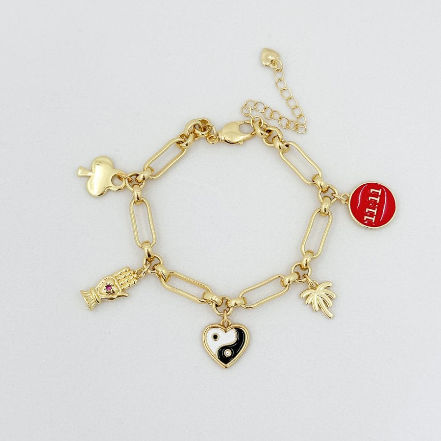 LE sensor Bracelet Yin and Yang Charm Bracelet