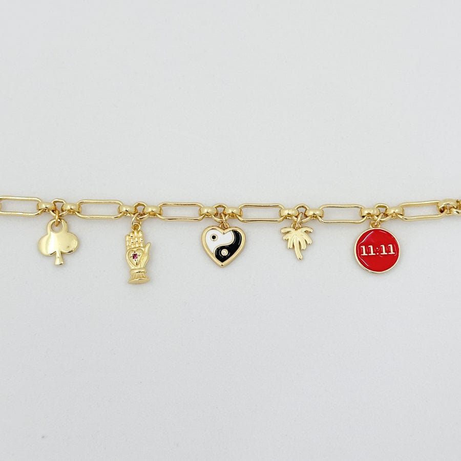 LE sensor Bracelet Yin and Yang Charm Bracelet