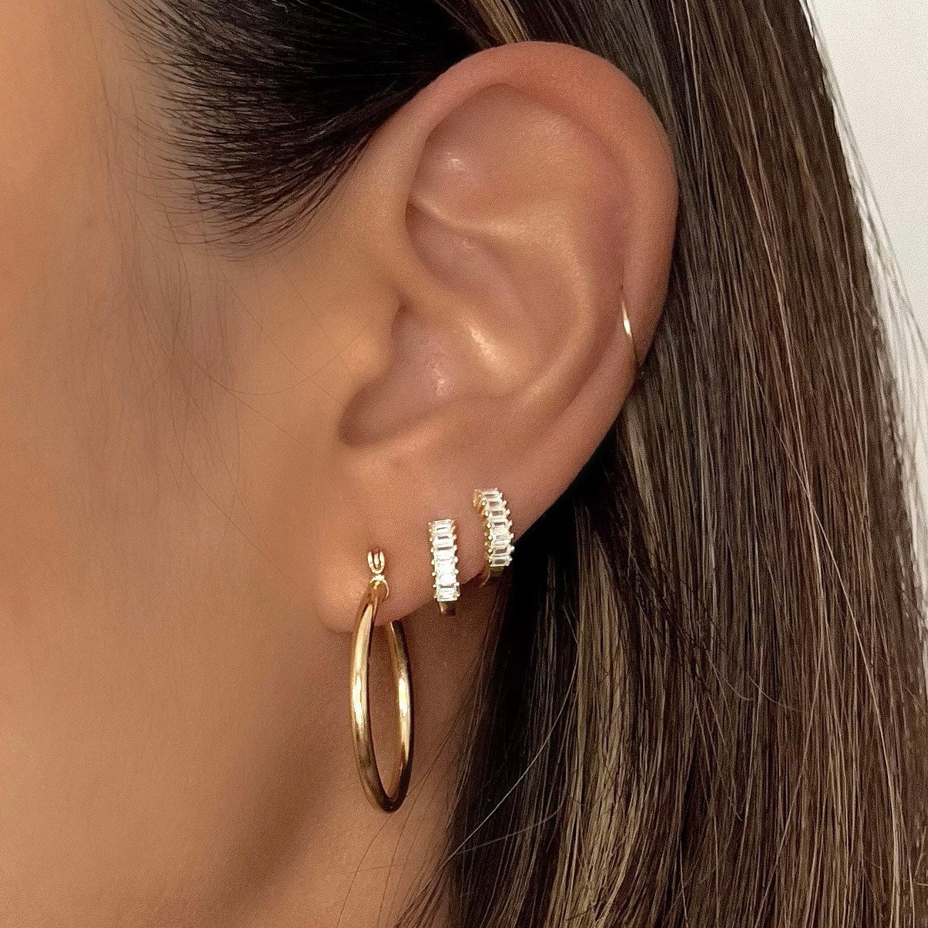 LE sensor earrings Medium 24mm Mabel Hoops