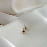 LE sensor earrings Remi Studs - Emerald