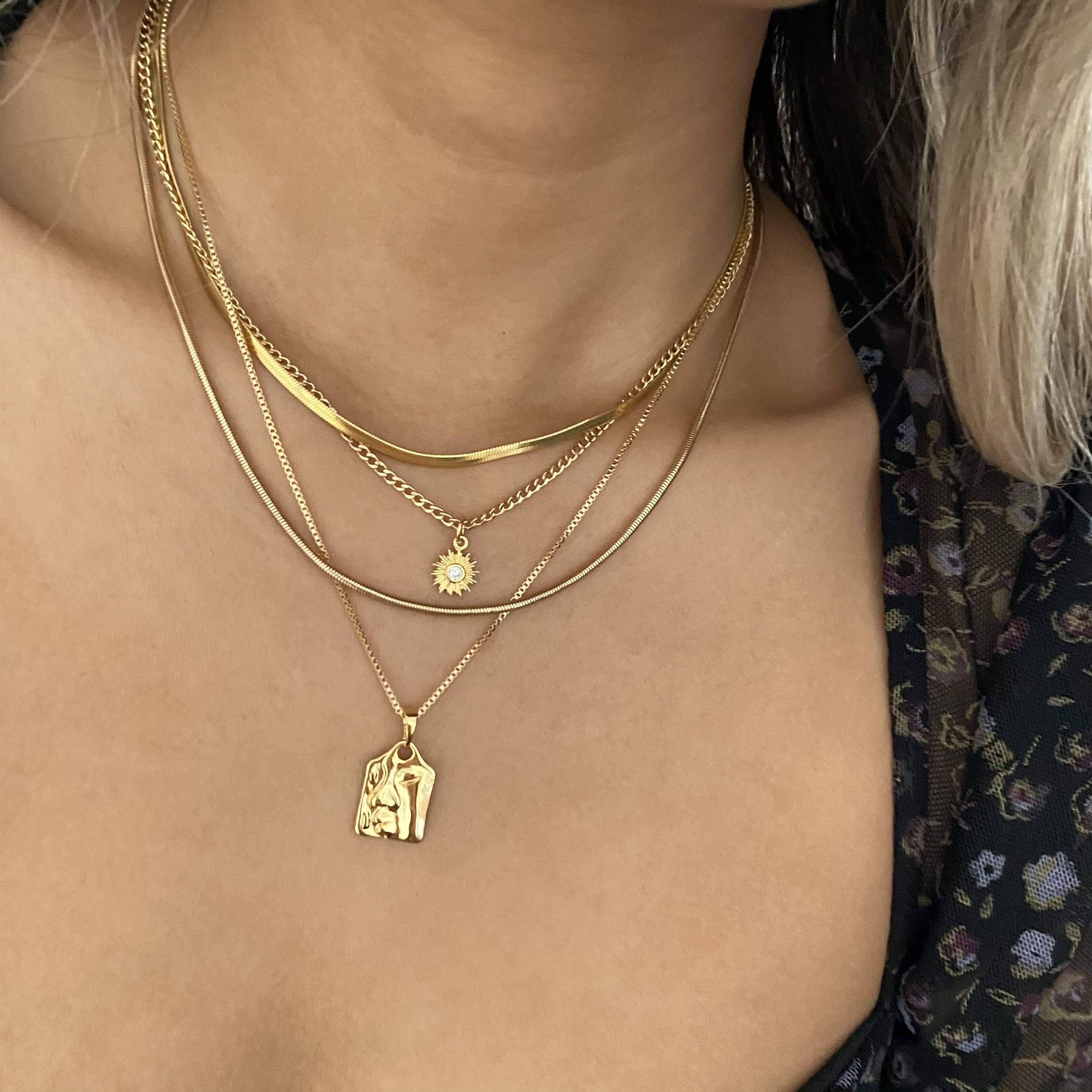 LE sensor necklace Lily Chain Necklace