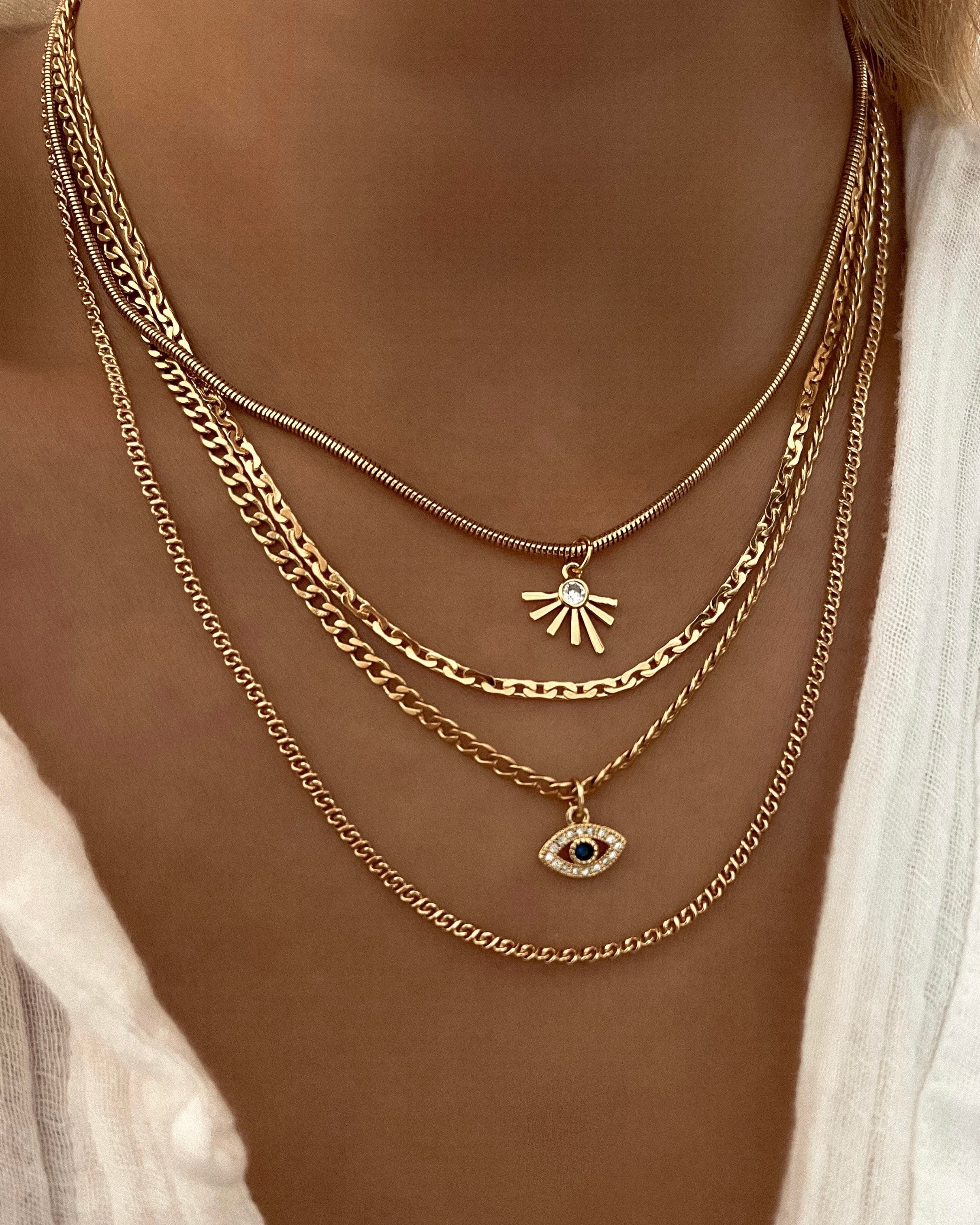 LE sensor necklace 20" Franco Chain Necklace