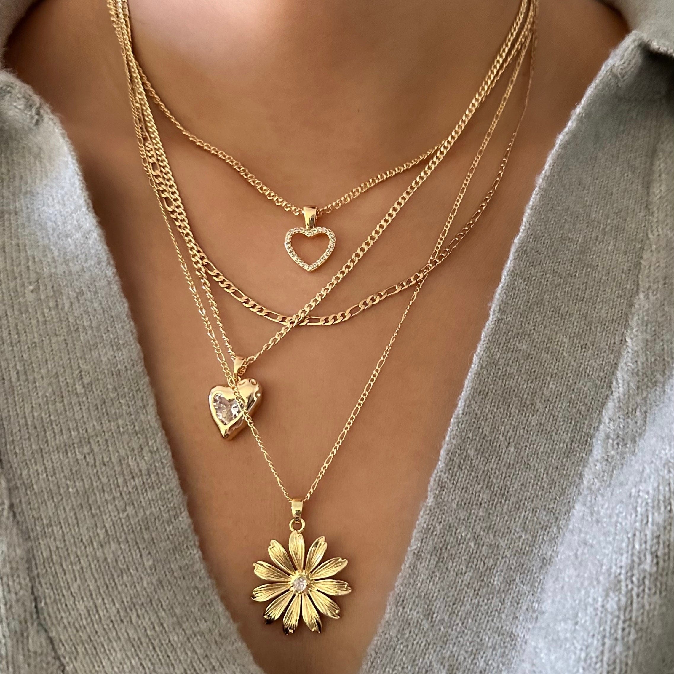 LE sensor necklace Flora Heart Necklace