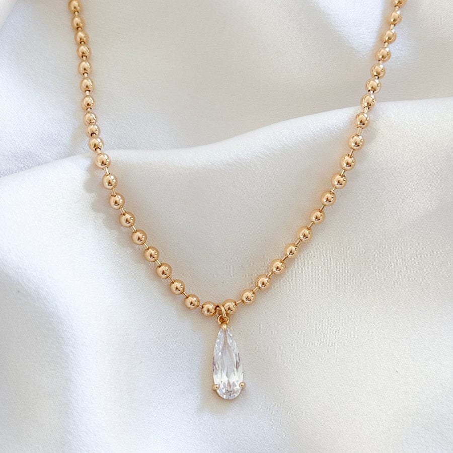 LE sensor necklace Hayes CZ Teardrop Necklace