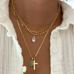 LE sensor necklace Hayes CZ Teardrop Necklace