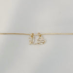 LE sensor necklace Initial Necklace - Single or Double