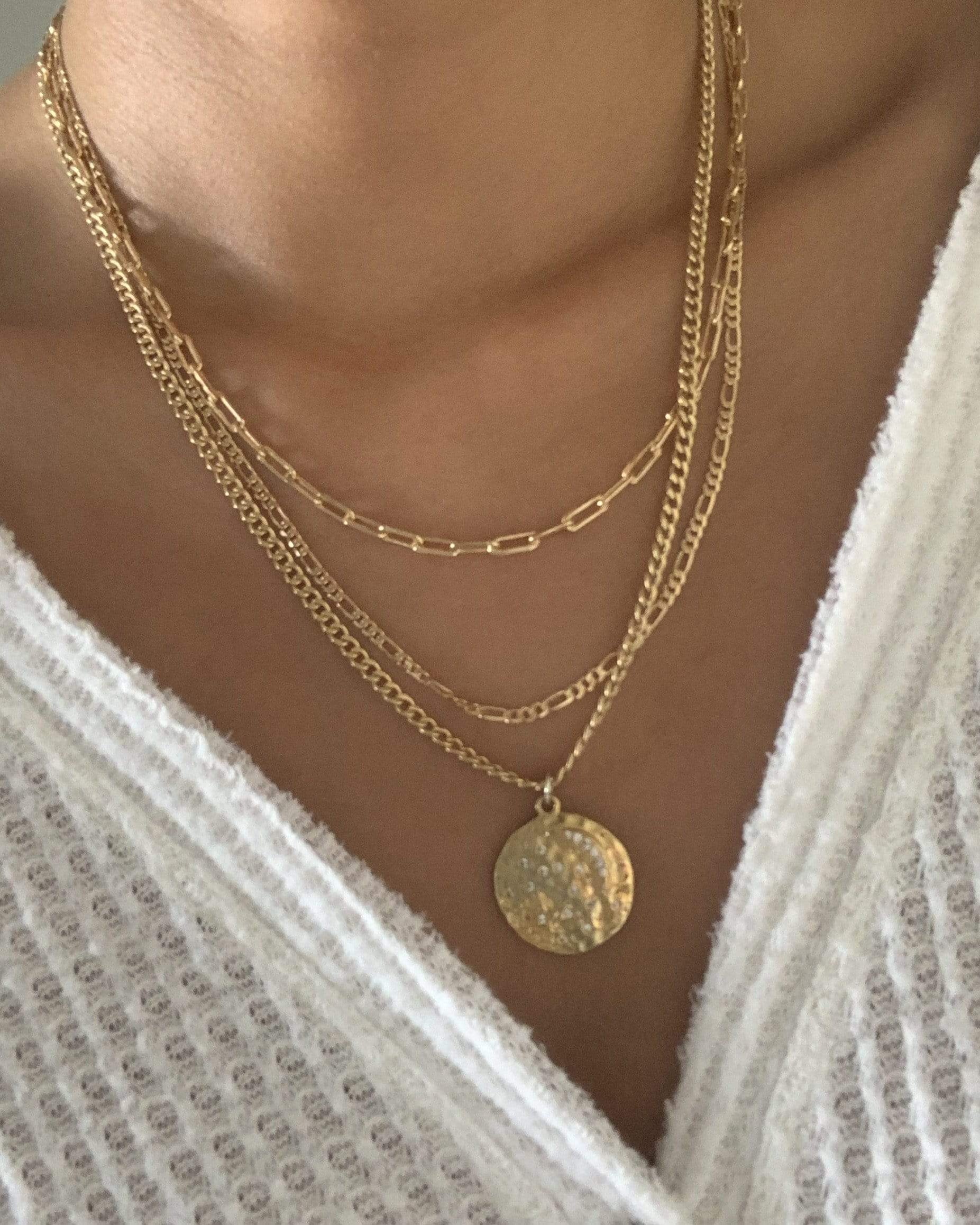 LE sensor necklace Thin Figaro Chain Necklace 16”