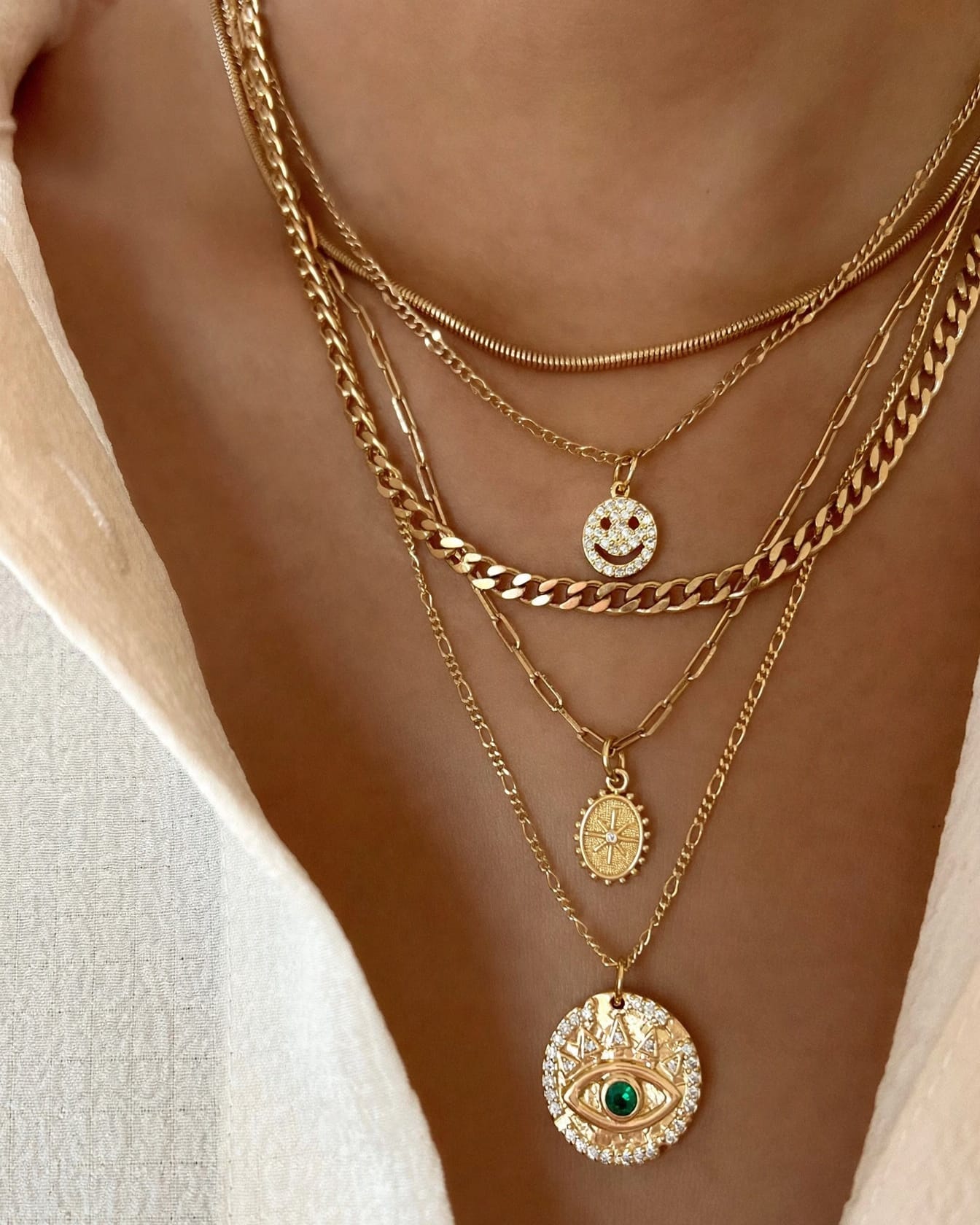 LE sensor necklace Lily Chain Necklace