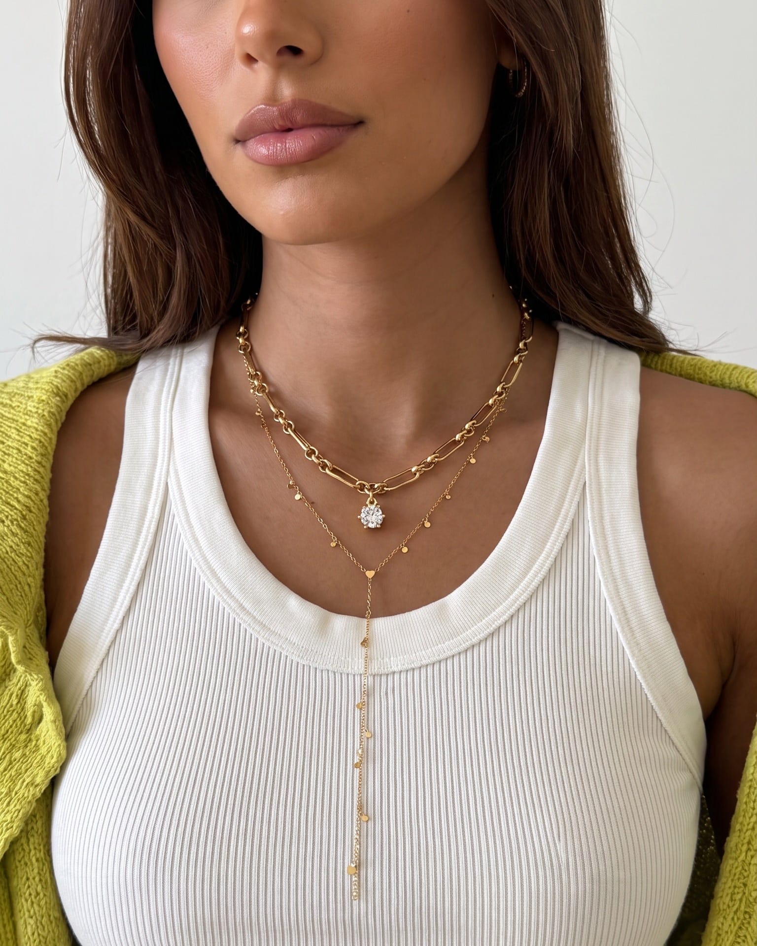 LE sensor necklace Sutton Solitaire CZ Necklace
