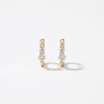 LE sensor earrings Lumen Graduated CZ Huggie Earrings