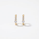 LE sensor earrings Lumen Graduated CZ Huggie Earrings