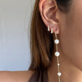 LE sensor earrings Lumen Graduated CZ Huggie Earrings