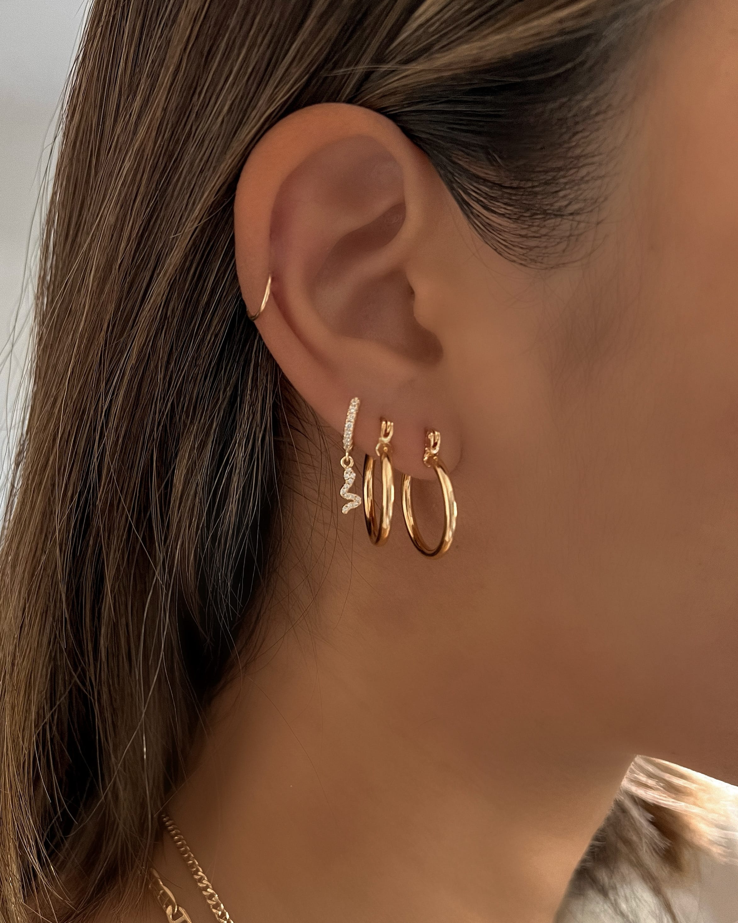 LE sensor earrings Mabel Hoops
