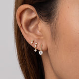 LE sensor earrings Marlow Gold CZ Bar Stud Earrings