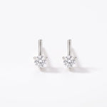LE sensor earrings Marlow Silver CZ Bar Stud Earrings