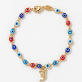 LE sensor Bracelet 6" Nika Initial Charm Bracelet