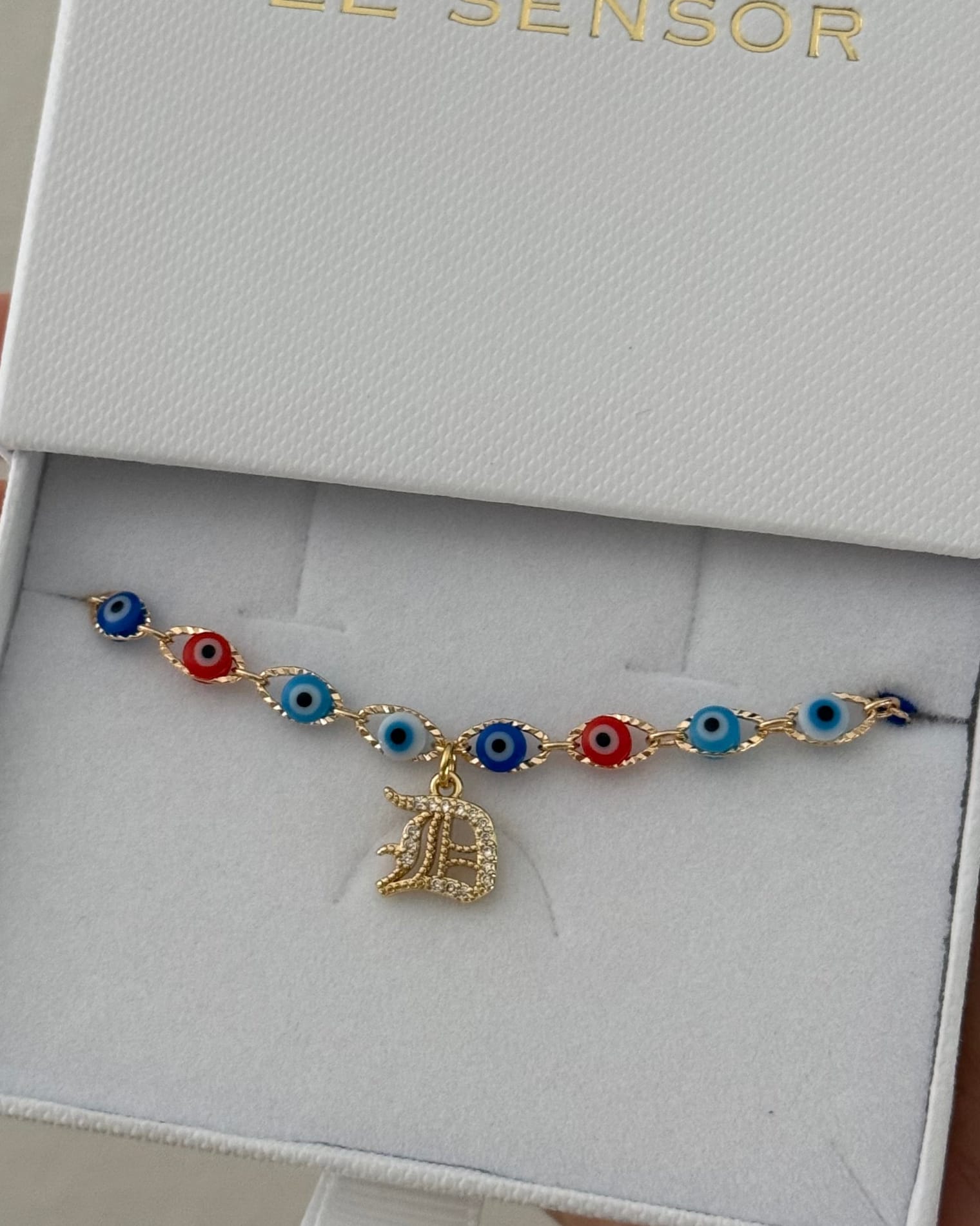 LE sensor Bracelet Nika Initial Charm Bracelet