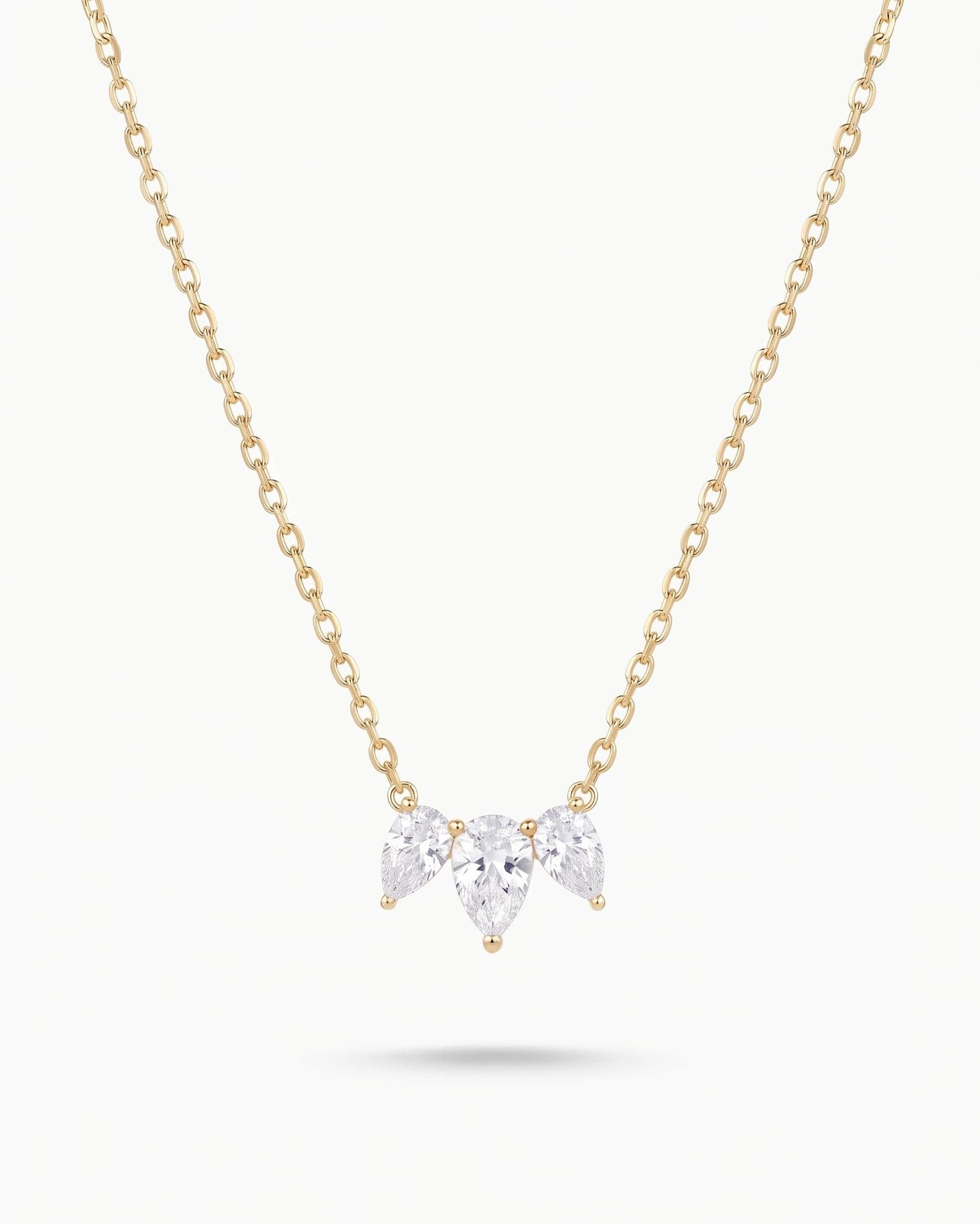 LE sensor necklace Nila Three Stone Teardrop Necklace