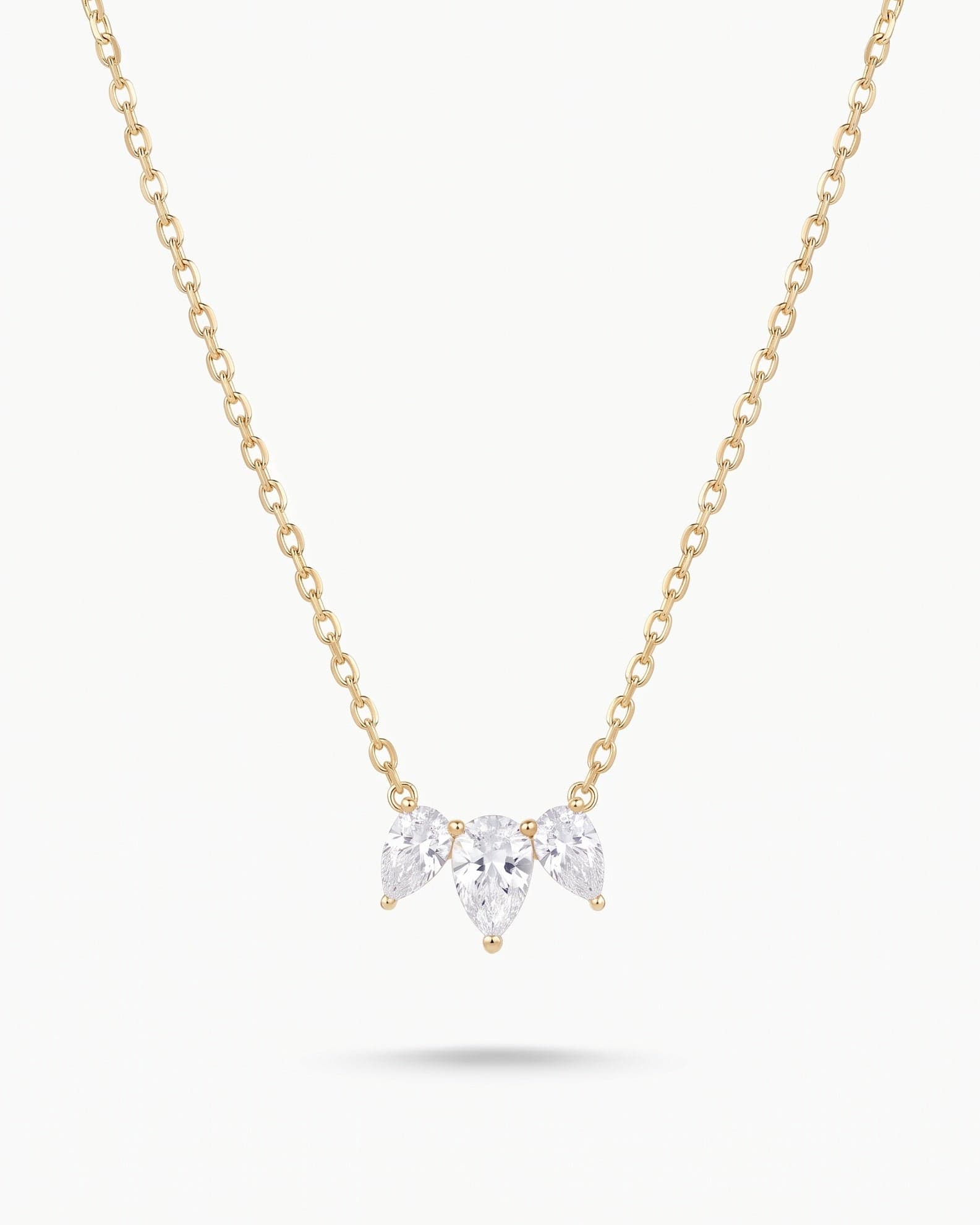 LE sensor necklace Nila Three Stone Teardrop Necklace