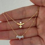 LE sensor necklace Nila Three Stone Teardrop Necklace