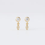 LE sensor earrings Nyla Gold Bezel Stud Earrings