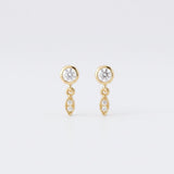 LE sensor earrings Nyla Gold Bezel Stud Earrings