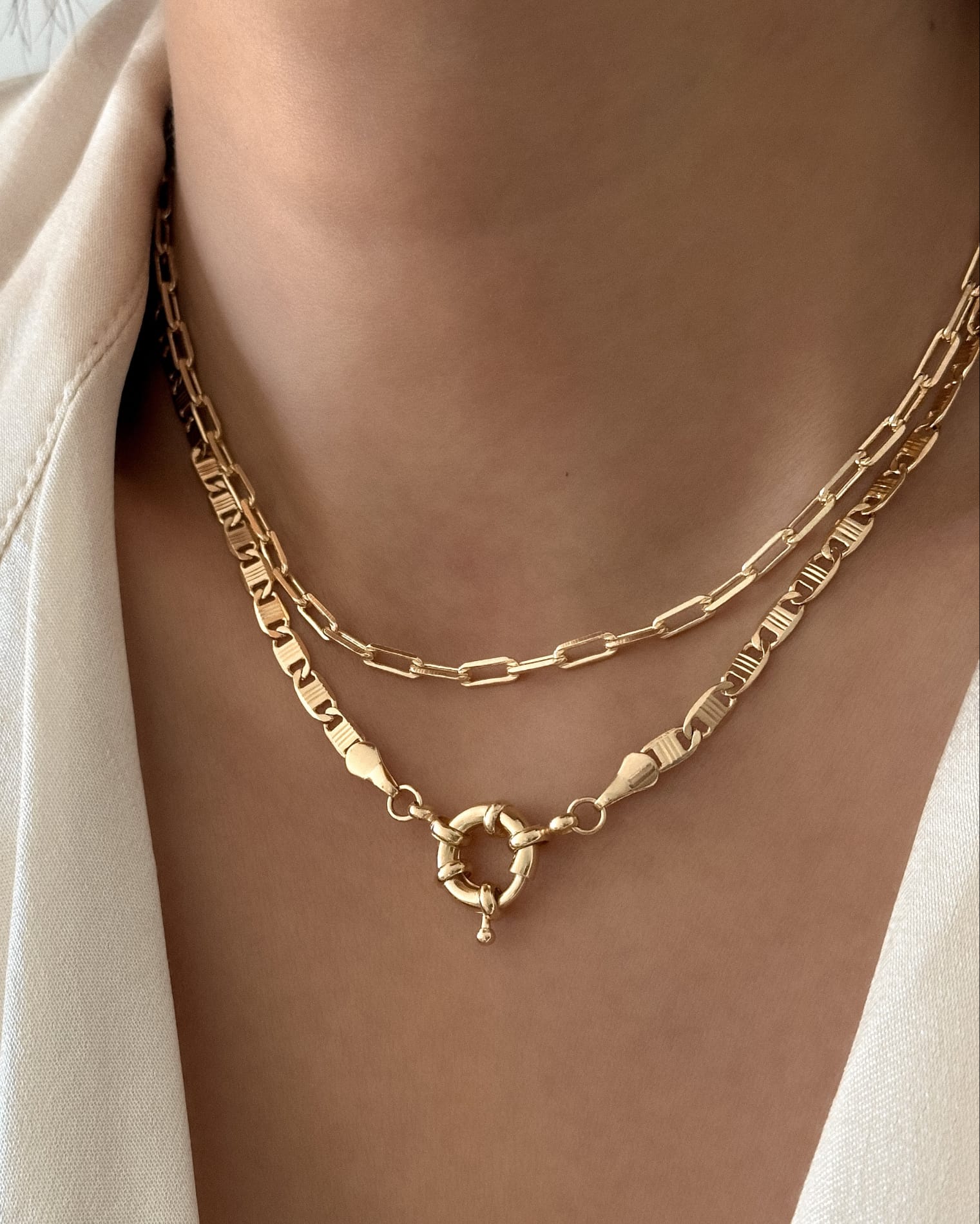 LE sensor necklace Paige Paperclip Chain Necklace