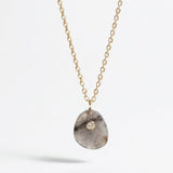LE sensor necklace Prism Iridescent Grey & CZ Pendant Necklace