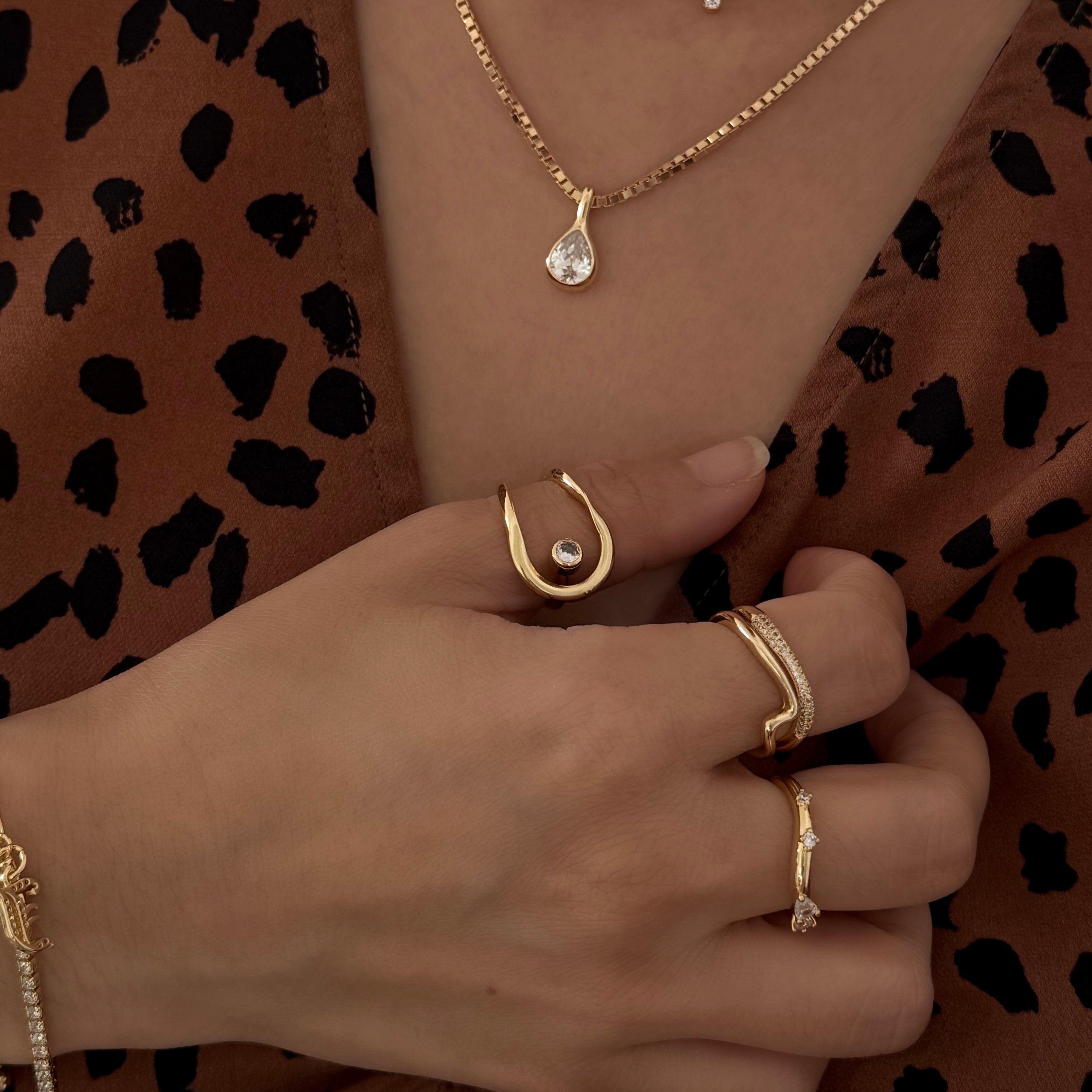 LE sensor Ring Andi Double Band Ring