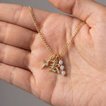 LE sensor necklace Selene Star Initial Charm Necklace