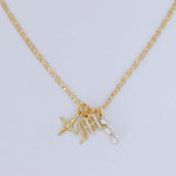 LE sensor necklace Selene Star Initial Charm Necklace