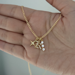 LE sensor necklace Selene Star Initial Charm Necklace
