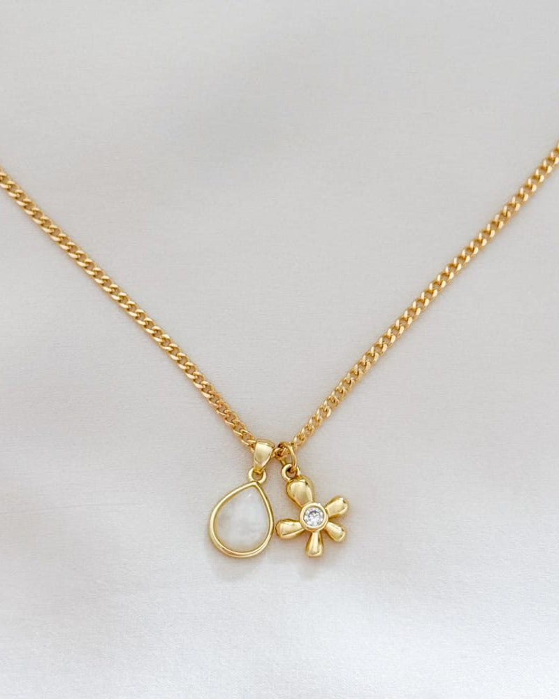 LE sensor necklace White Shai Necklace - Flower
