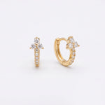 LE sensor earrings Skyler Pavé Cluster Huggie Earrings