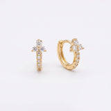 LE sensor earrings Skyler Pavé Cluster Huggie Earrings