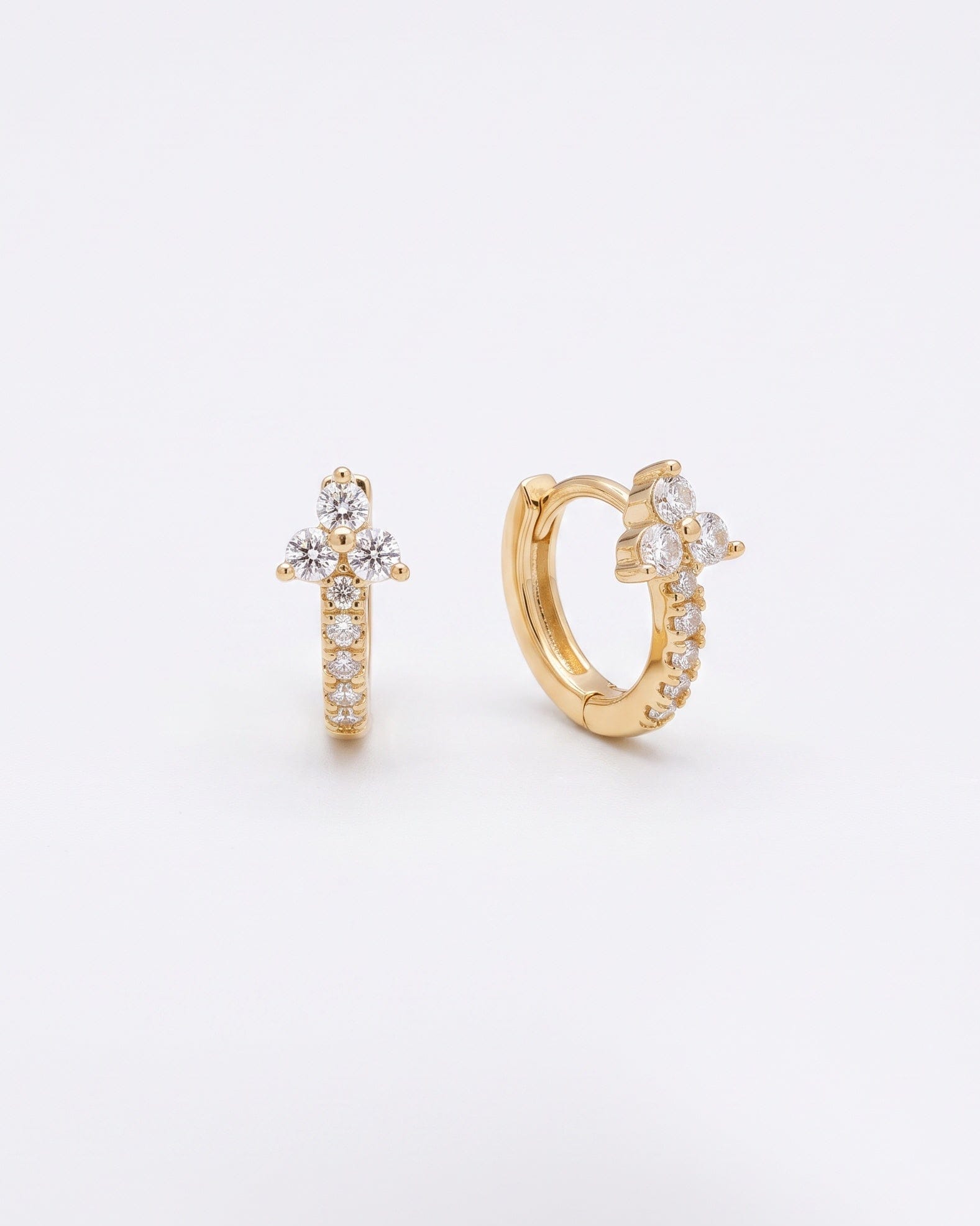 LE sensor earrings Skyler Pavé Cluster Huggie Earrings